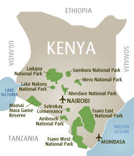 Kenya Safari Map