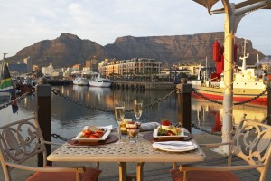 Cape Town waterfront with Table Mountain, South Afric