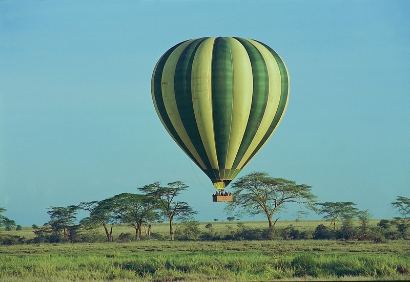 Hot air balloon travels