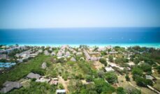 Aerial view of Zanzibar beach and Indian Ocean